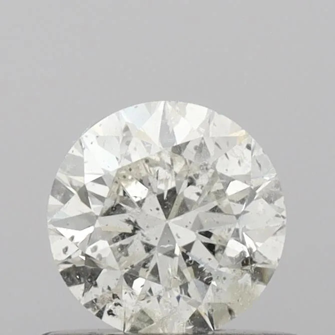0.51ct Round Natural Diamond (Colour J, Clarity I2, Cut VG, IGI Certified)