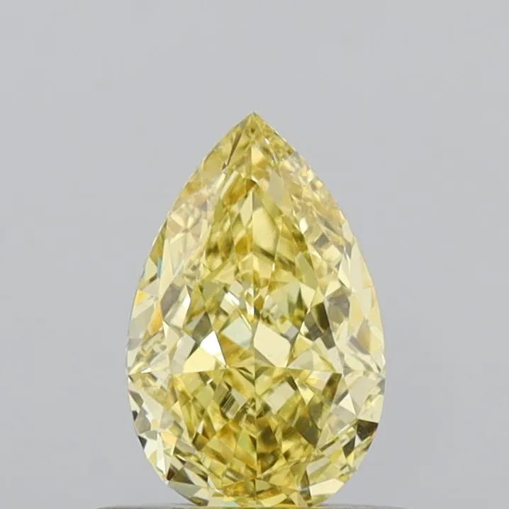 0.61ct Pear Lab Grown Diamond (Colour Fancy Intense Yellow, Clarity VVS2, IGI Certified)