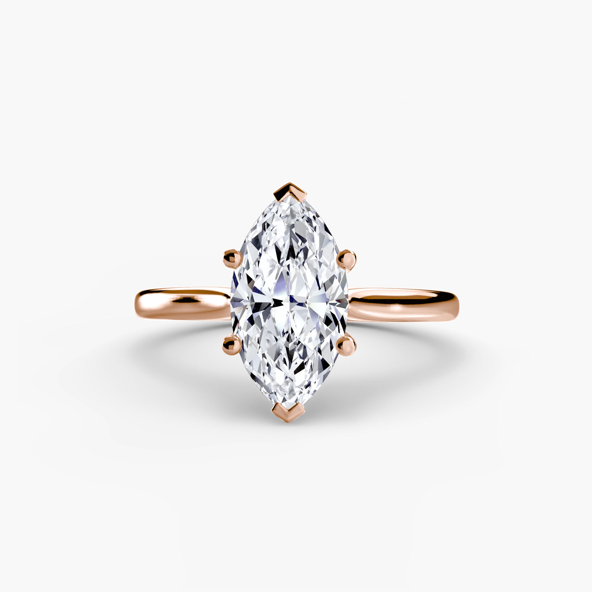 Anello solitario classico — montatura, gambo 2,0 mm