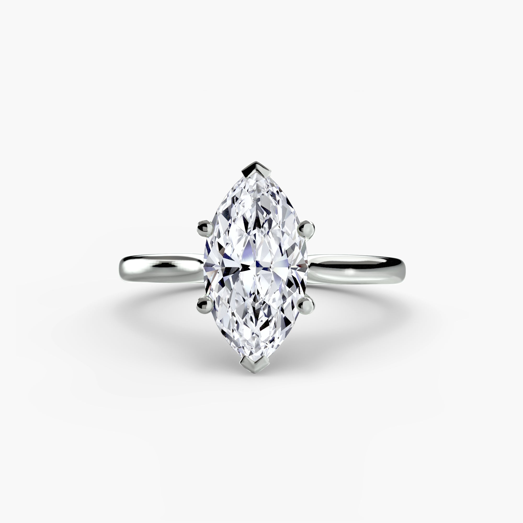 Anello solitario classico — montatura, gambo 2,0 mm