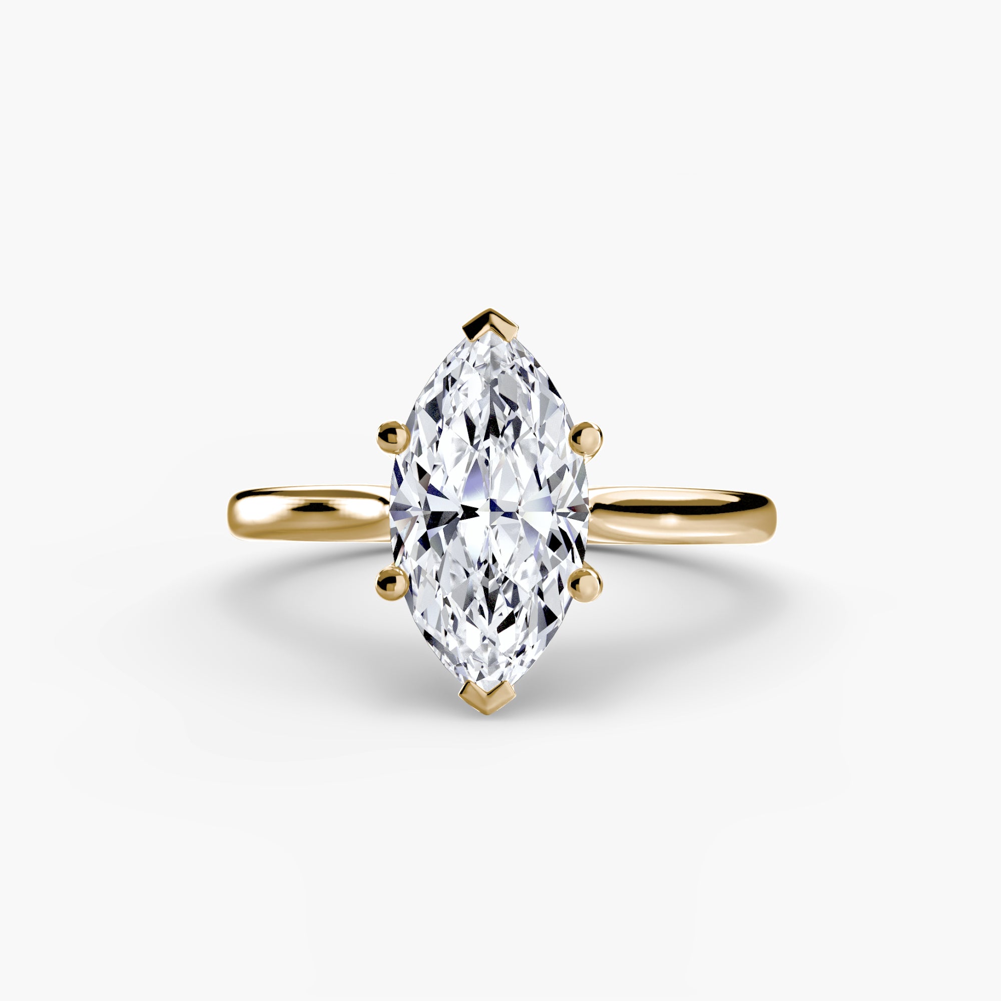 Anello solitario classico — montatura, gambo 2,0 mm