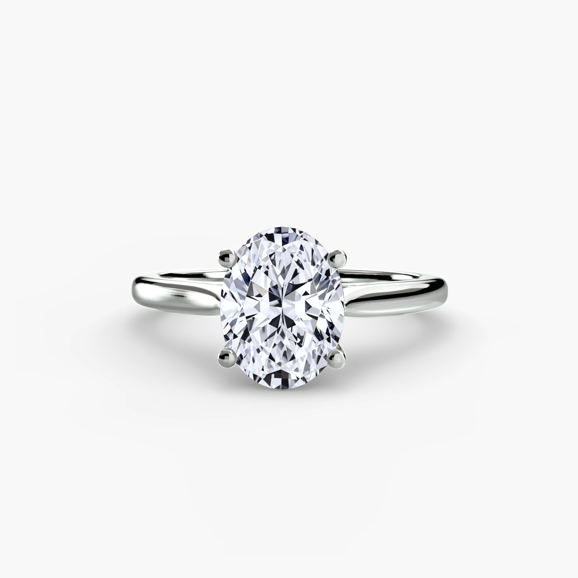Anello solitario classico — montatura, gambo 2,0 mm