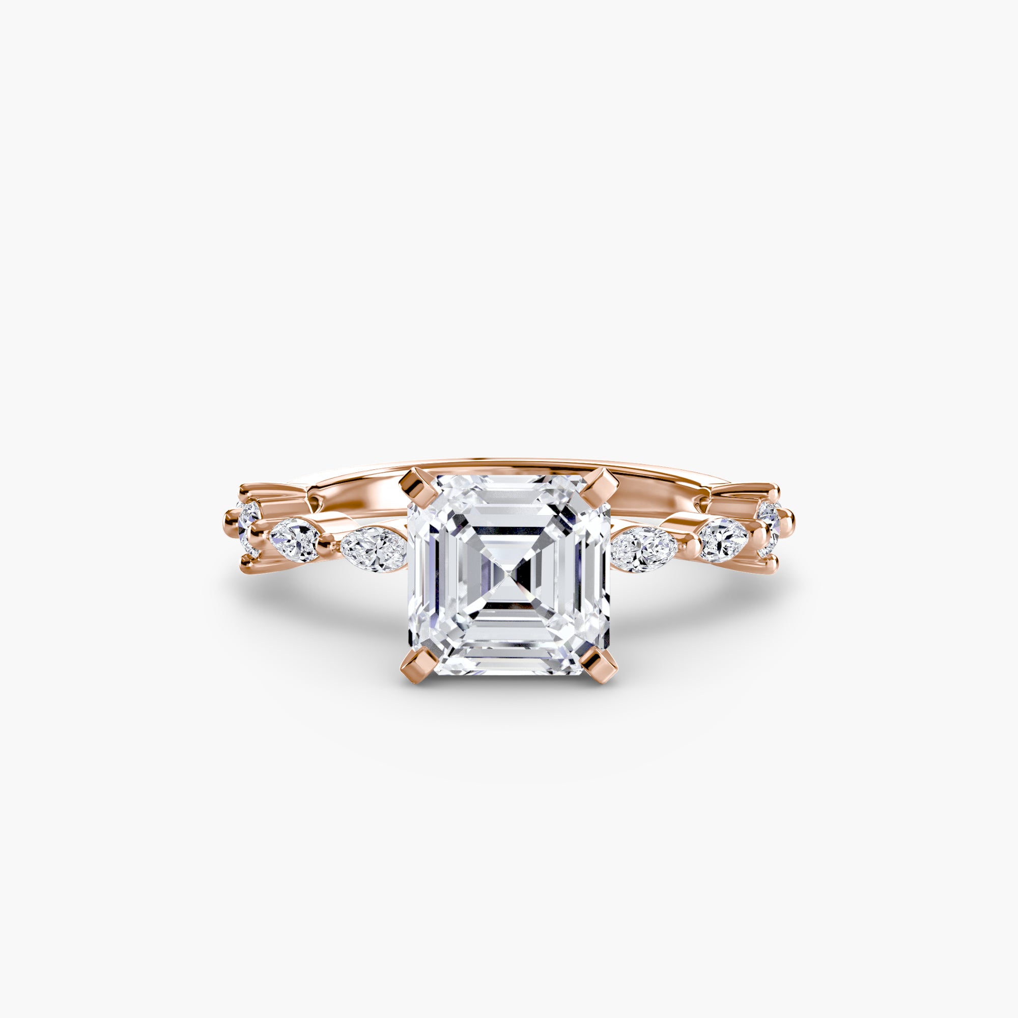 Anello solitario con pavé eternity — montatura, 2,5 mm