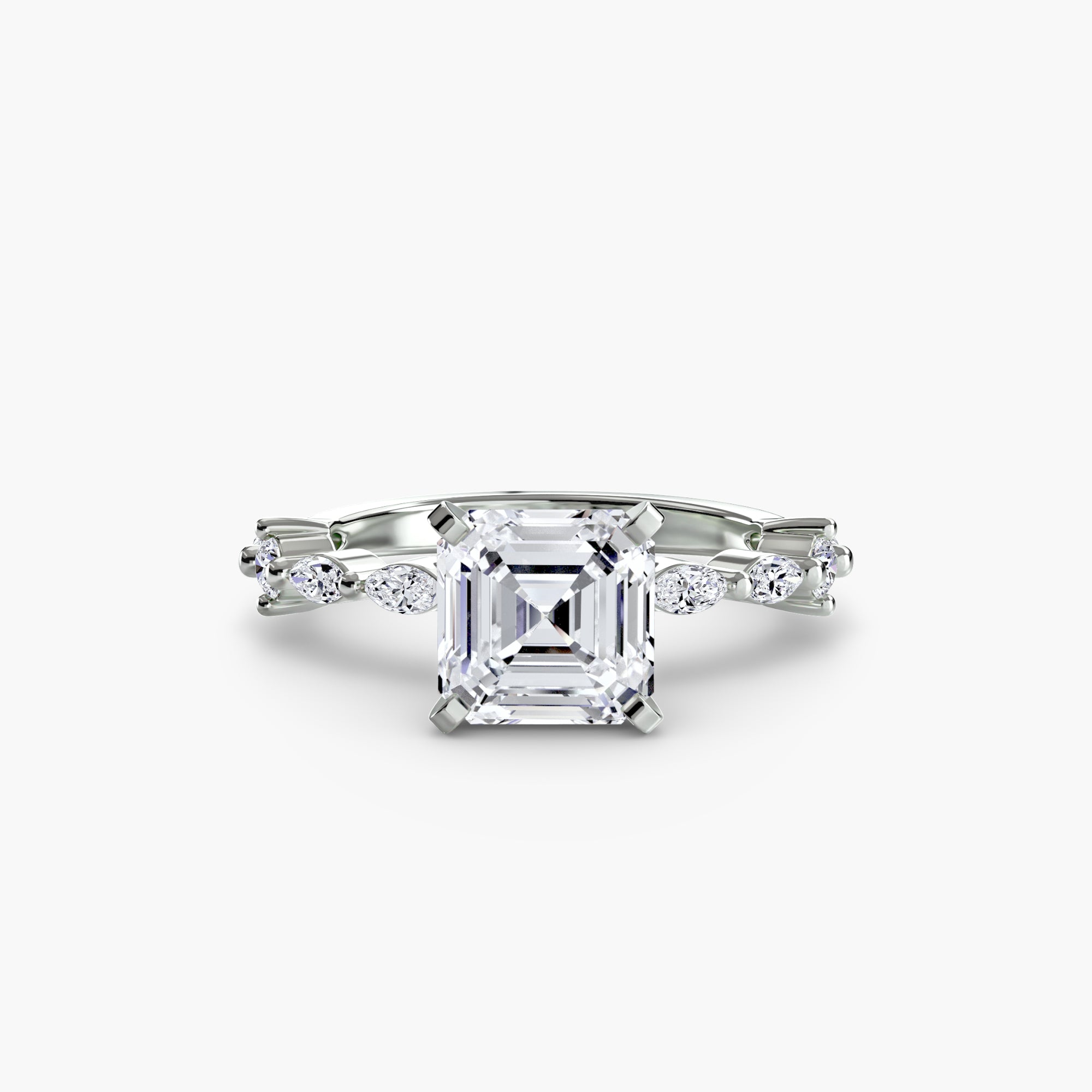 Anello solitario con pavé eternity — montatura, 2,5 mm
