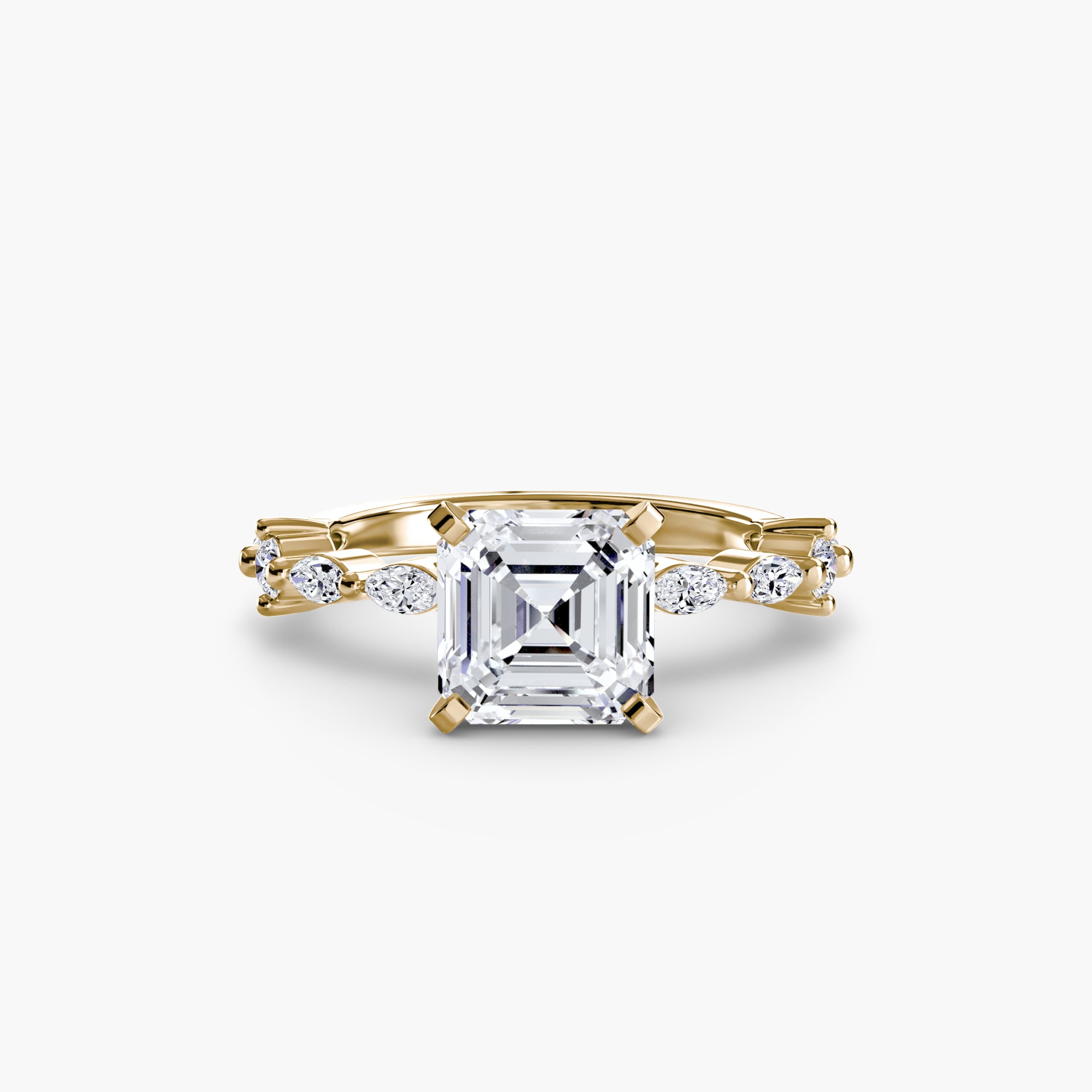 Anello solitario con pavé eternity — montatura, 2,5 mm
