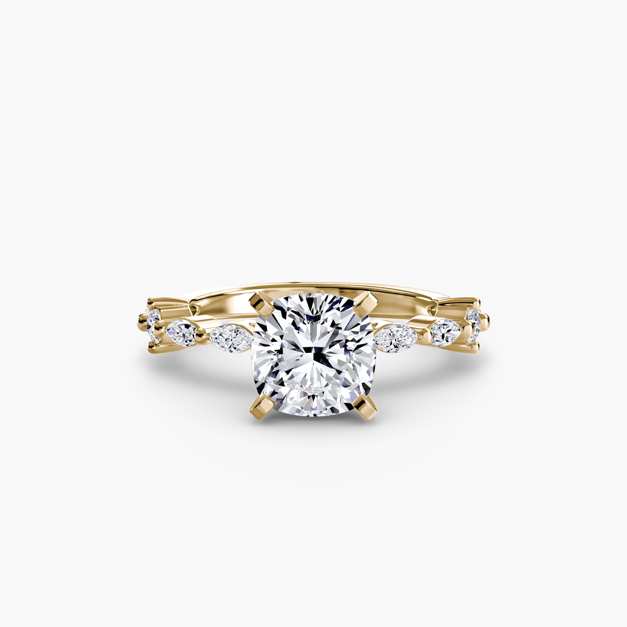 Anello solitario con pavé eternity — montatura, 2,5 mm