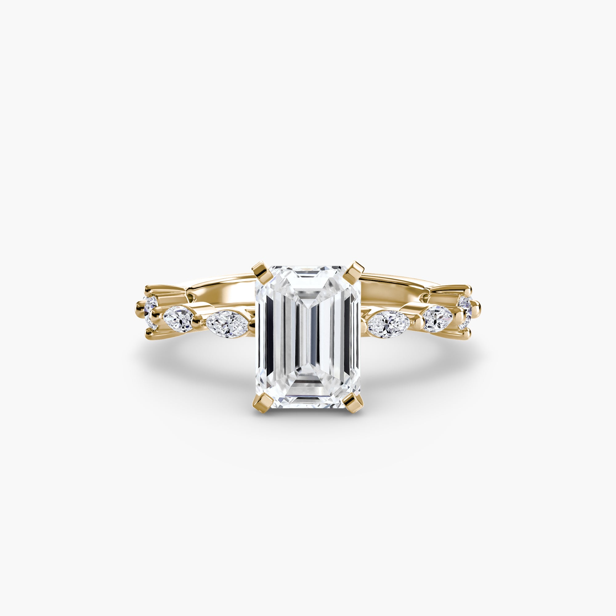 Anello solitario con pavé eternity — montatura, 2,5 mm
