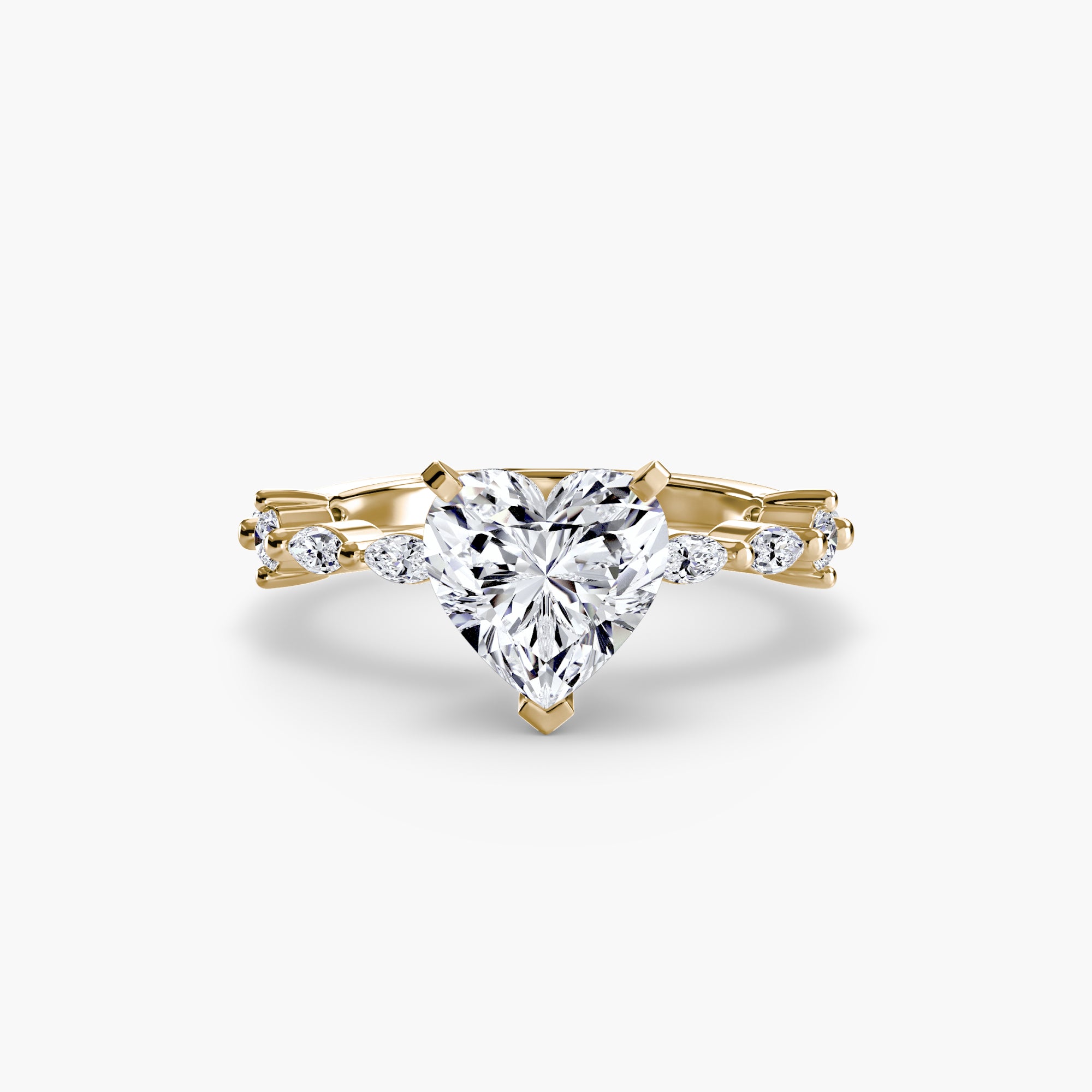 Anello solitario con pavé eternity — montatura, 2,5 mm