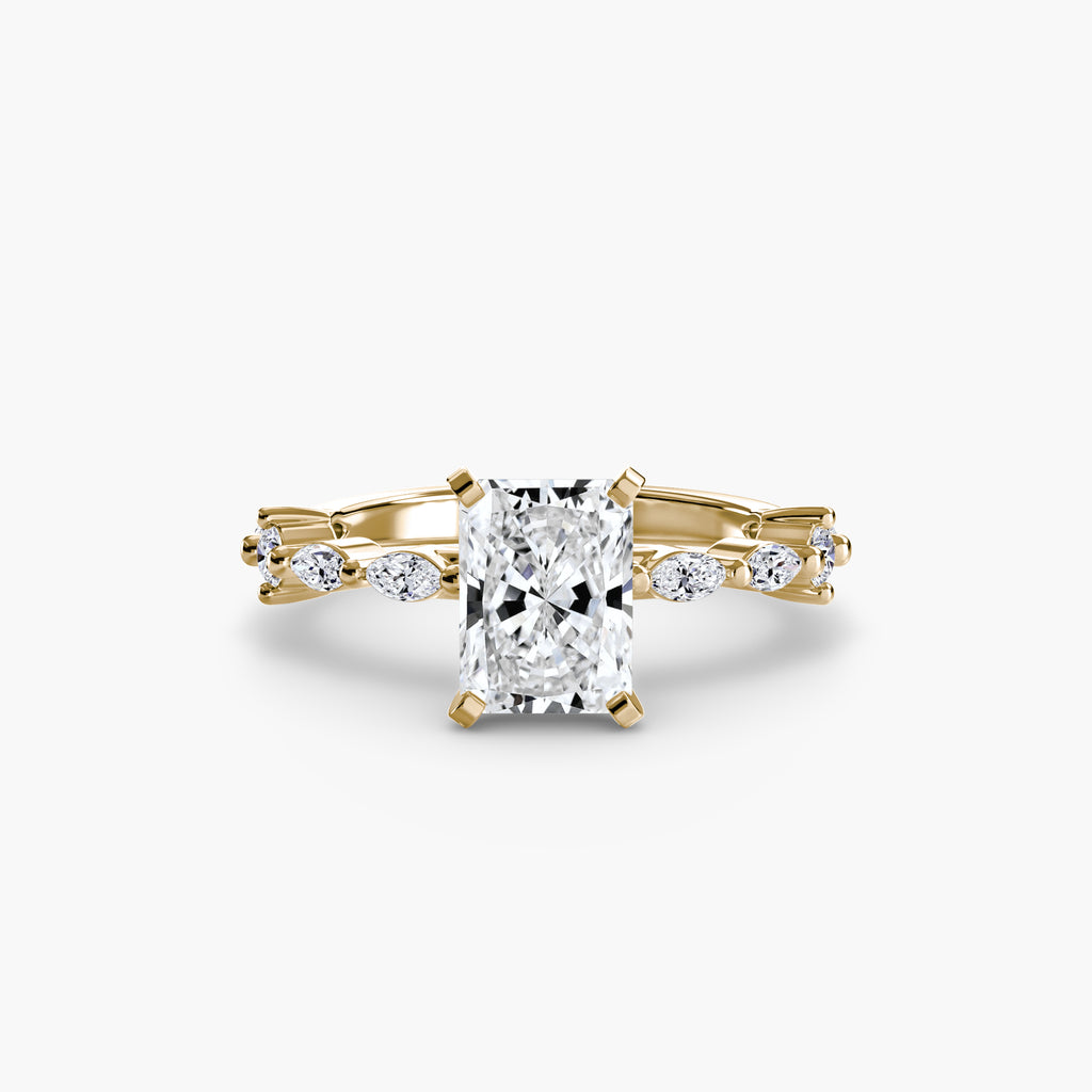 Anello solitario con pavé eternity — montatura, 2,5 mm