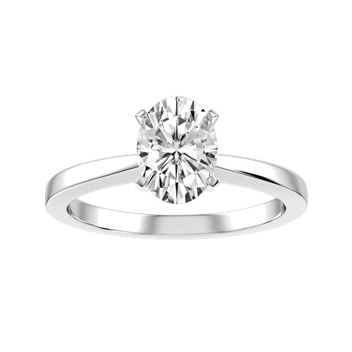 Oval Lab-grown Diamond Bridal Ring — down