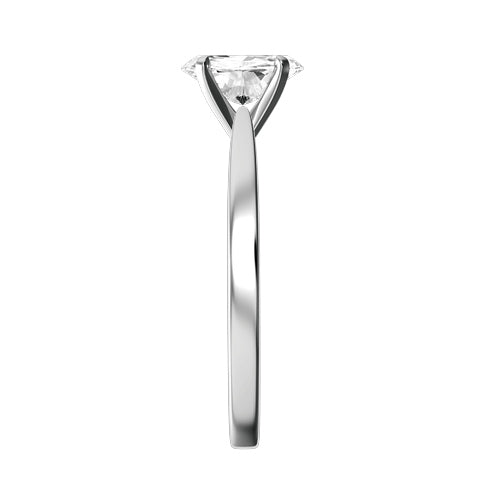 Oval Lab-grown Diamond Bridal Ring — side