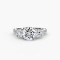 Anello trilogy con pavé sul gambo — montatura, 2,3 mm