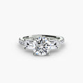 Anello trilogy con pavé — montatura, gambo 2,5 mm