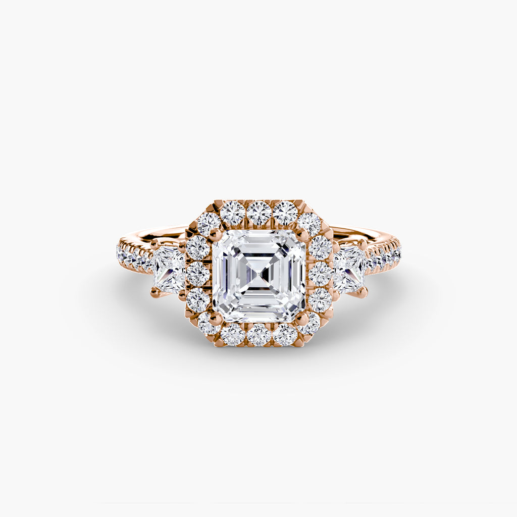 Anello trilogy con halo luminoso — montatura, 2,4 mm