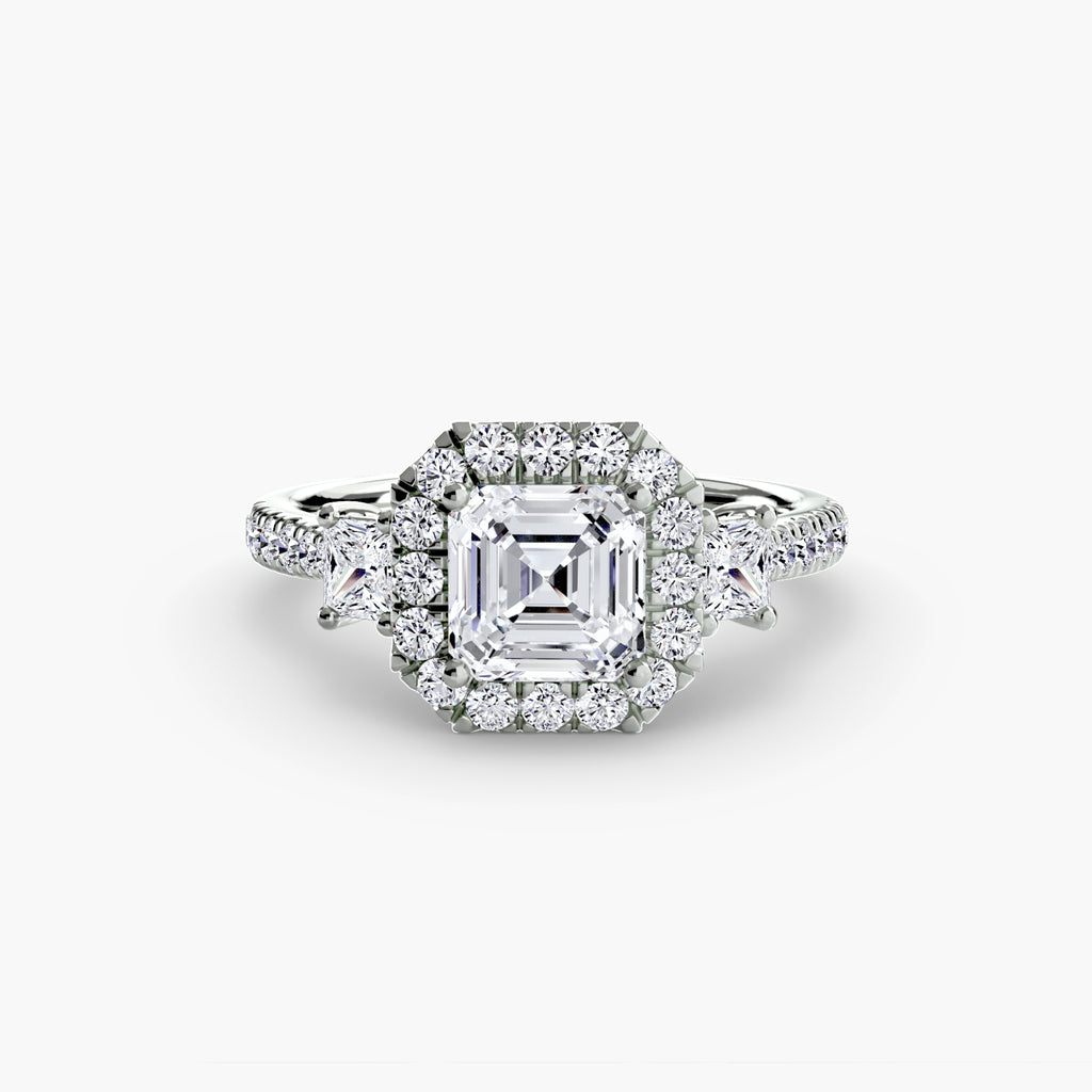 Anello trilogy con halo luminoso — montatura, 2,4 mm