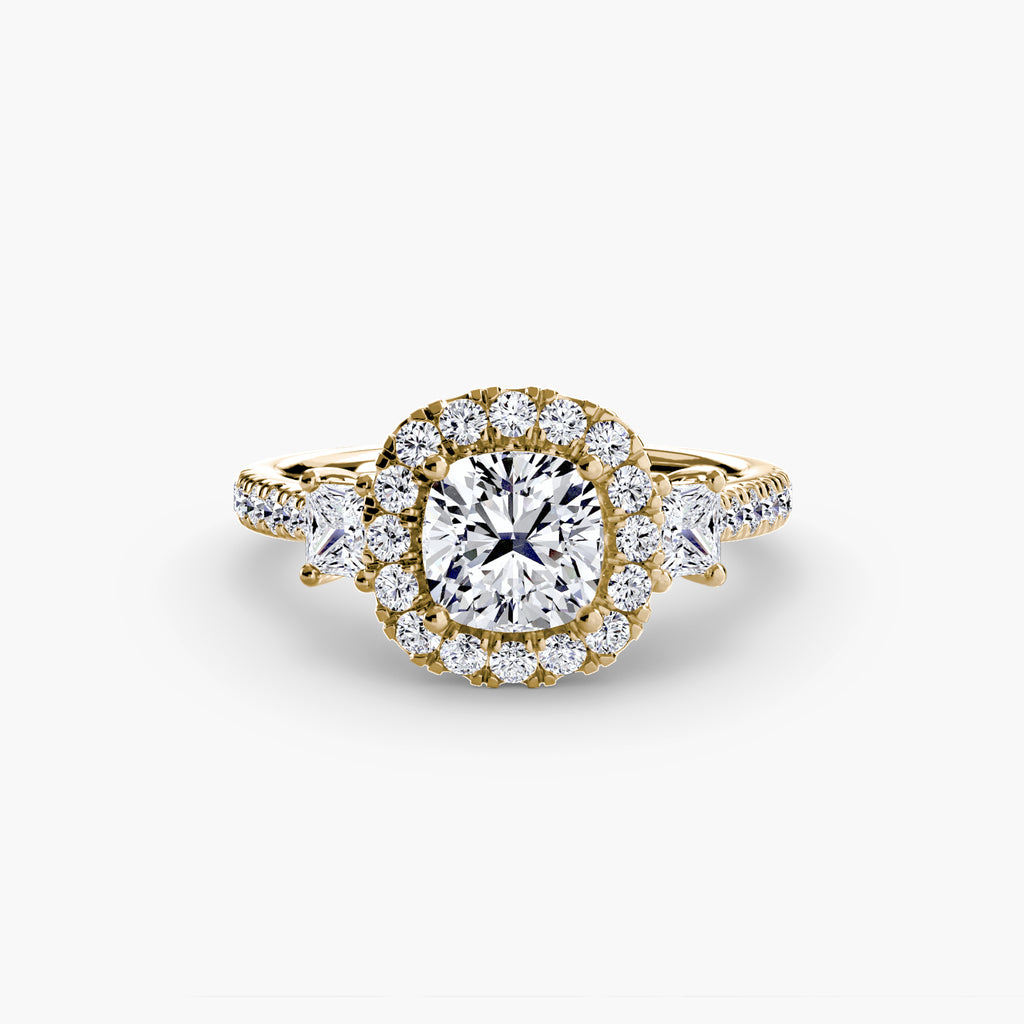 Anello trilogy con halo luminoso — montatura, 2,4 mm