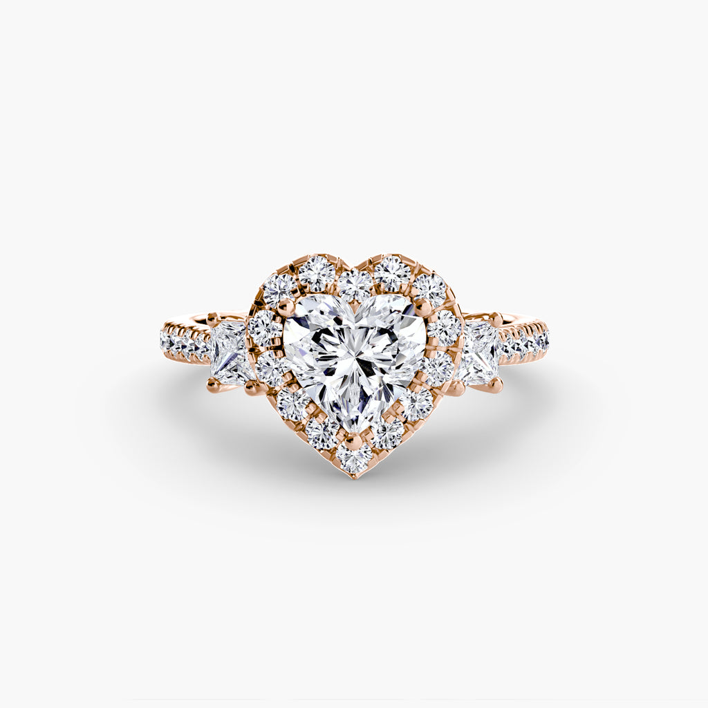 Anello trilogy con halo luminoso — montatura, 2,4 mm