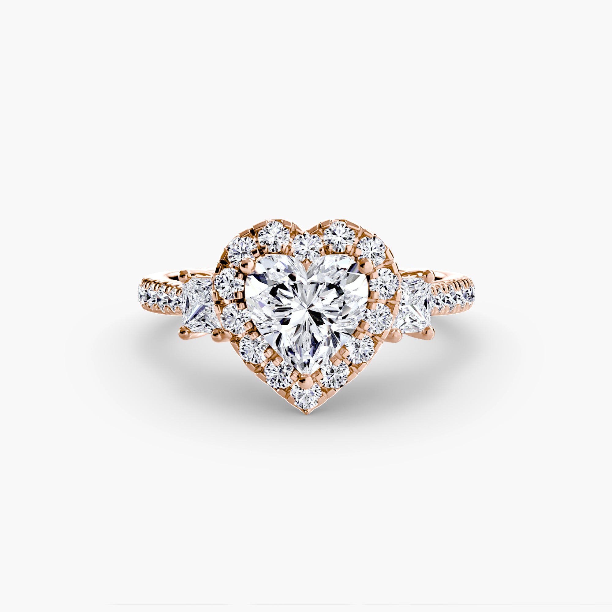 Anello trilogy con halo luminoso — montatura, 2,4 mm