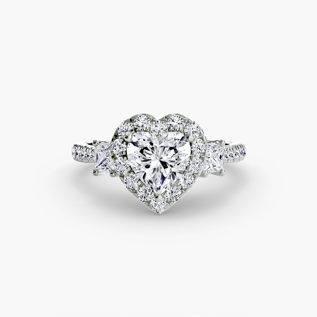 Anello trilogy con halo luminoso — montatura, 2,4 mm