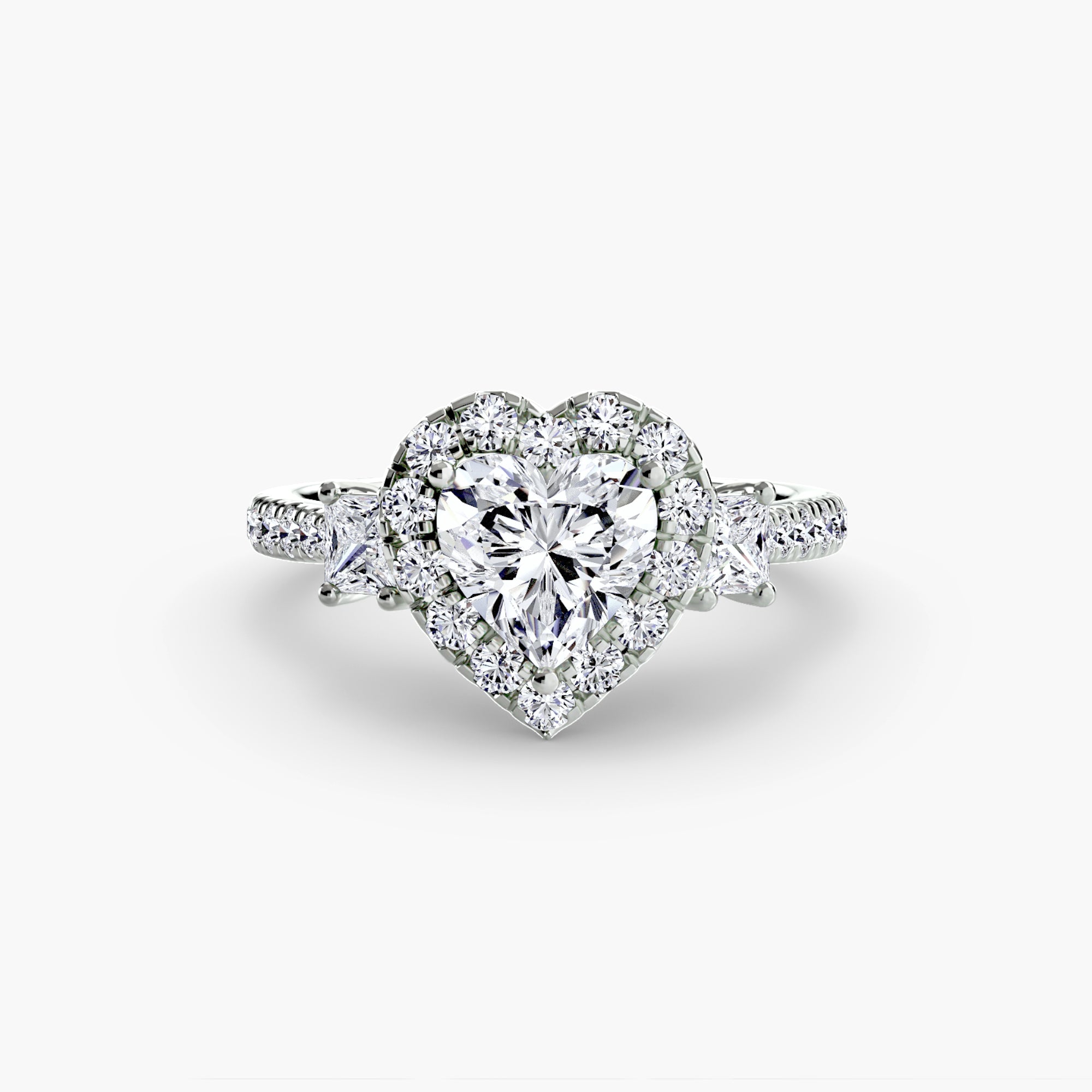 Anello trilogy con halo luminoso — montatura, 2,4 mm