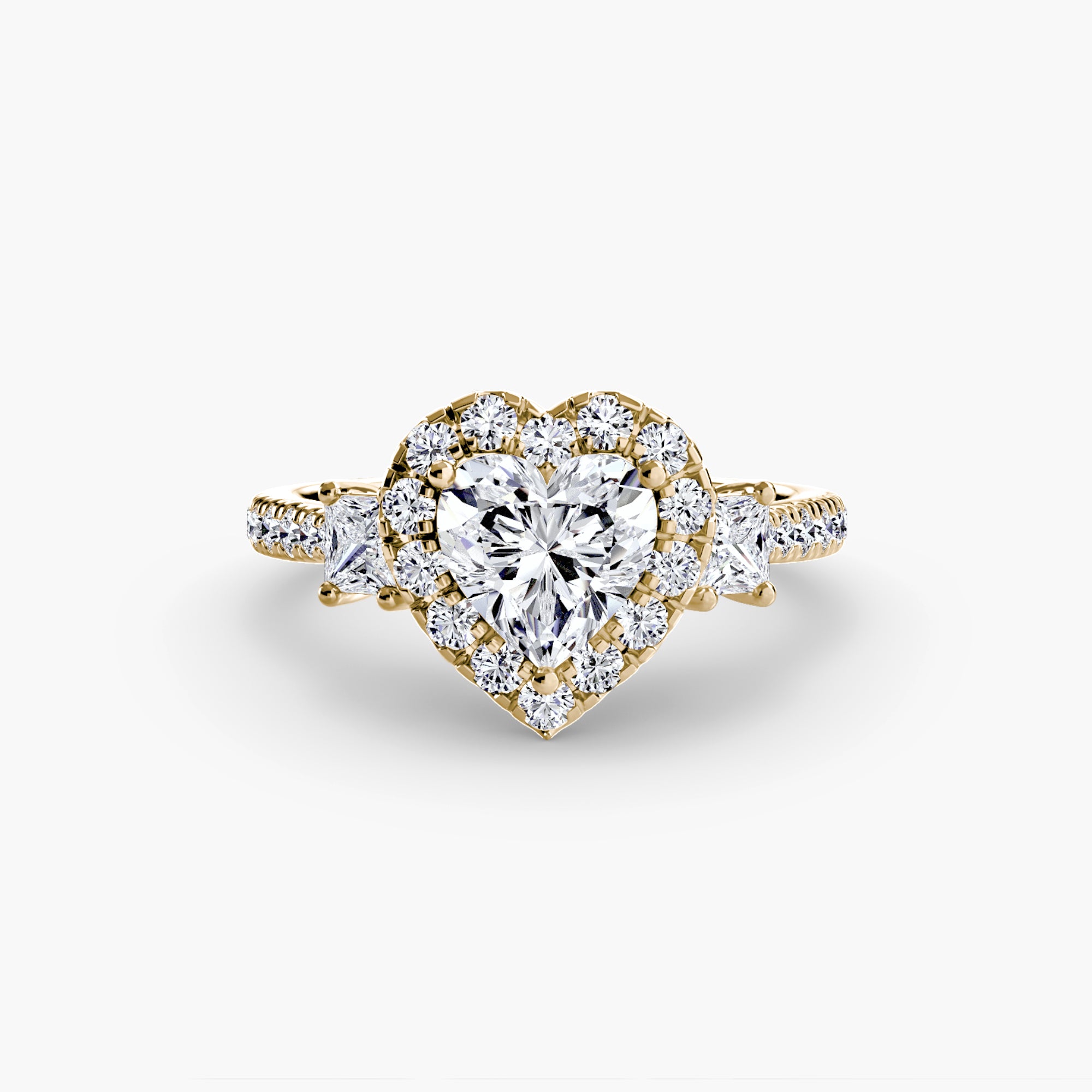 Anello trilogy con halo luminoso — montatura, 2,4 mm