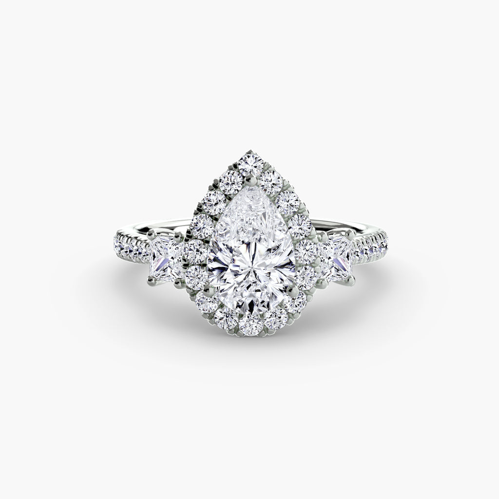 Anello trilogy con halo luminoso — montatura, 2,4 mm