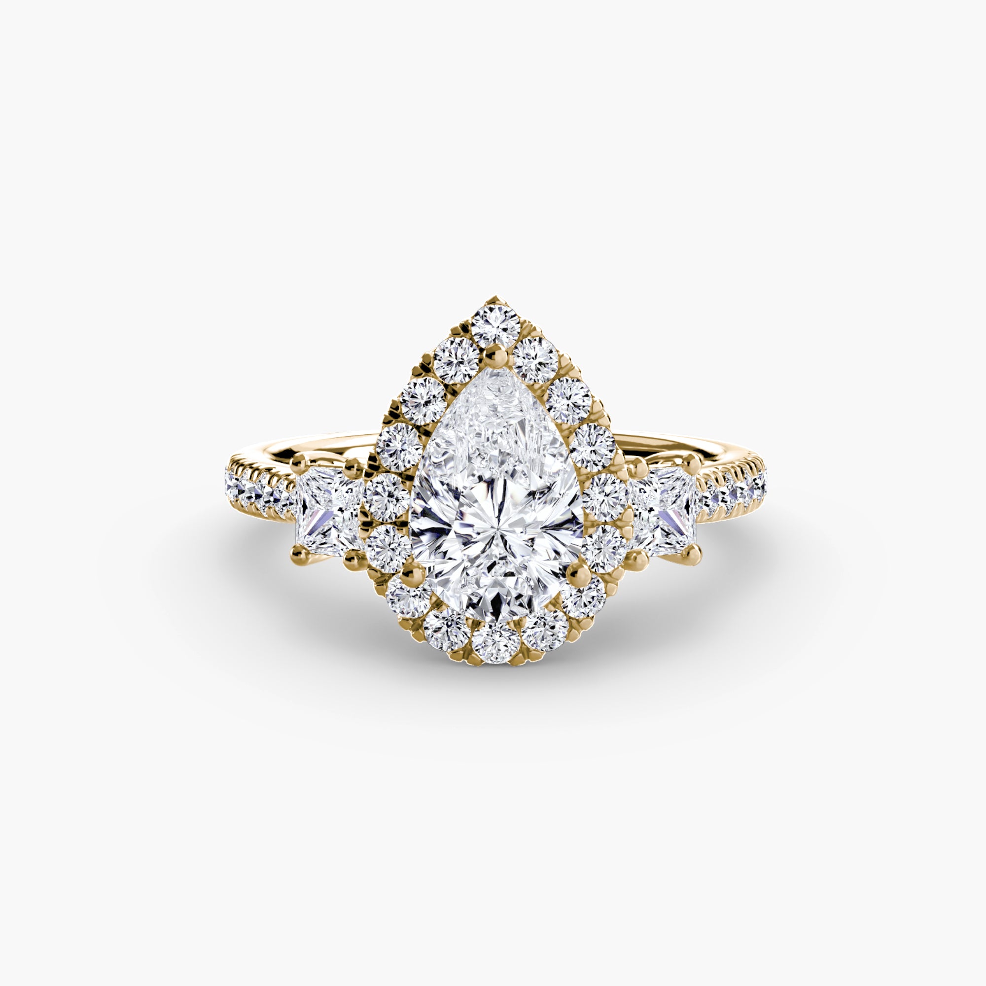 Anello trilogy con halo luminoso — montatura, 2,4 mm