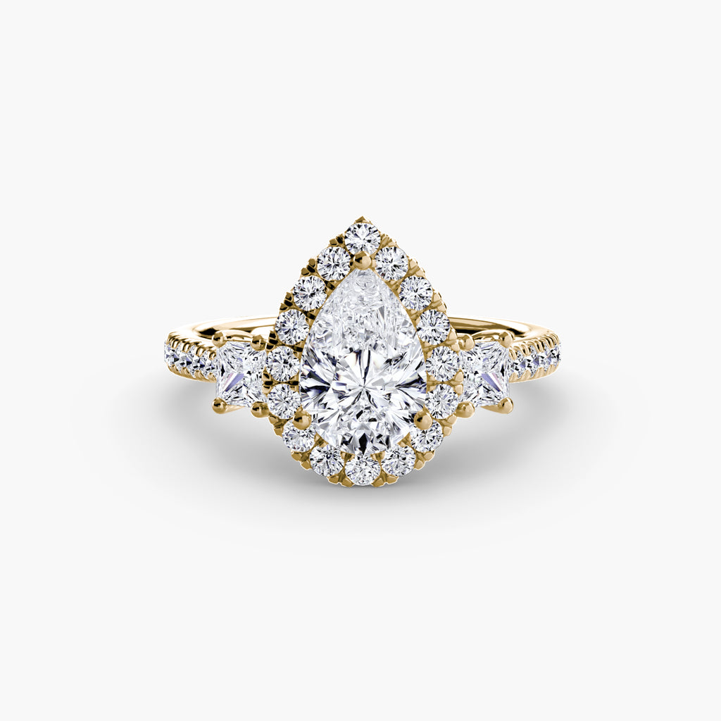 Anello trilogy con halo luminoso — montatura, 2,4 mm
