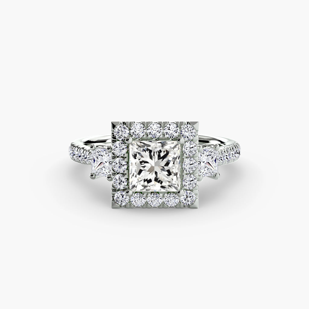 Anello trilogy con halo luminoso — montatura, 2,4 mm