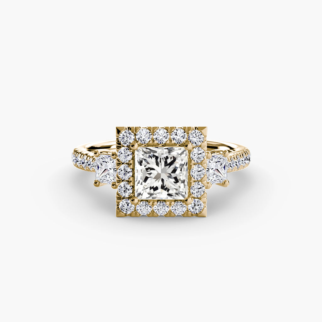 Anello trilogy con halo luminoso — montatura, 2,4 mm
