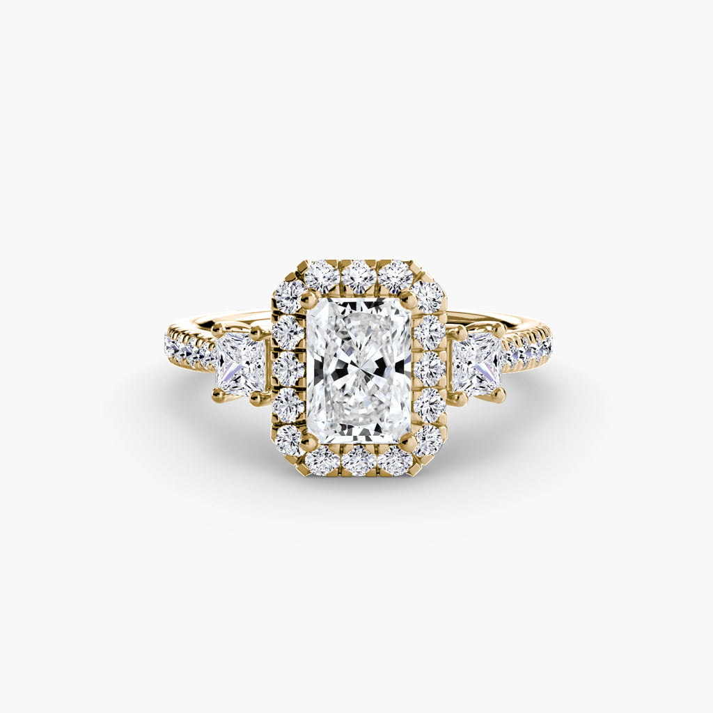 Anello trilogy con halo luminoso — montatura, 2,4 mm