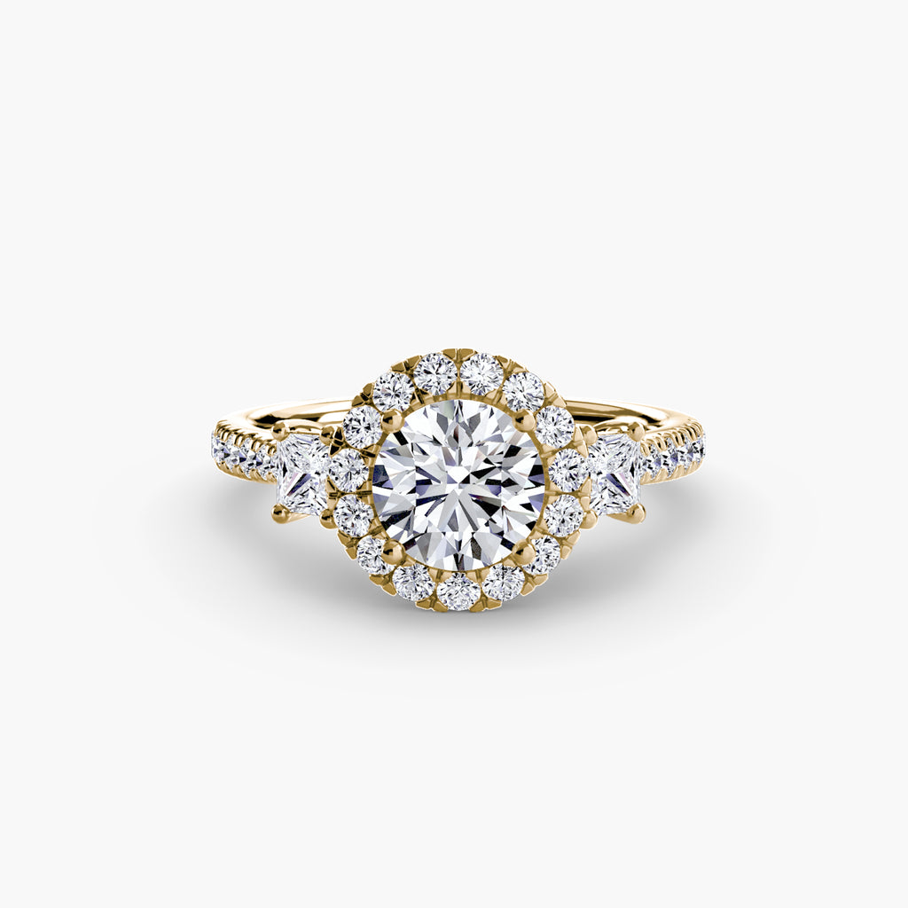 Anello trilogy con halo luminoso — montatura, 2,4 mm
