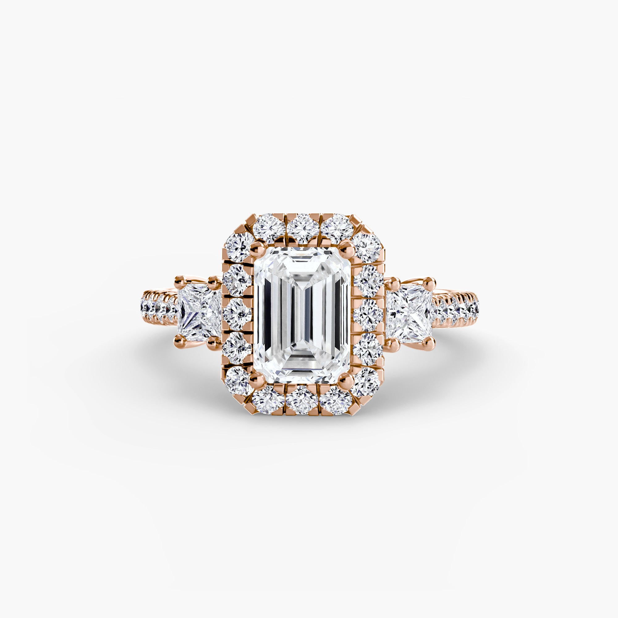 Anello trilogy con halo luminoso — montatura, 2,4 mm