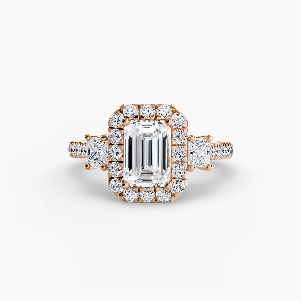 Anello trilogy con halo luminoso — montatura, 2,4 mm