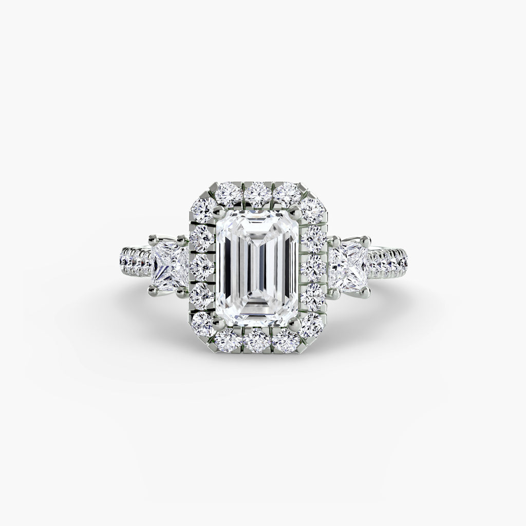 Anello trilogy con halo luminoso — montatura, 2,4 mm
