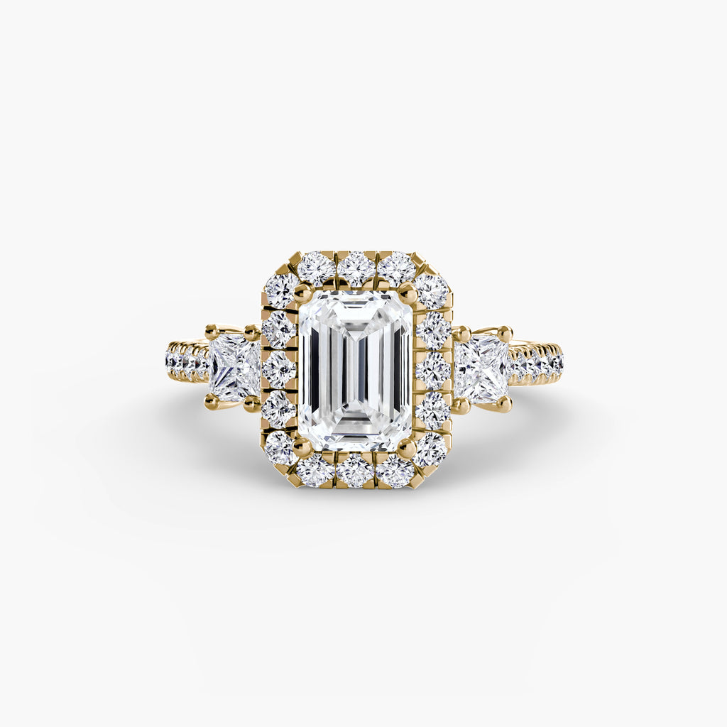 Anello trilogy con halo luminoso — montatura, 2,4 mm