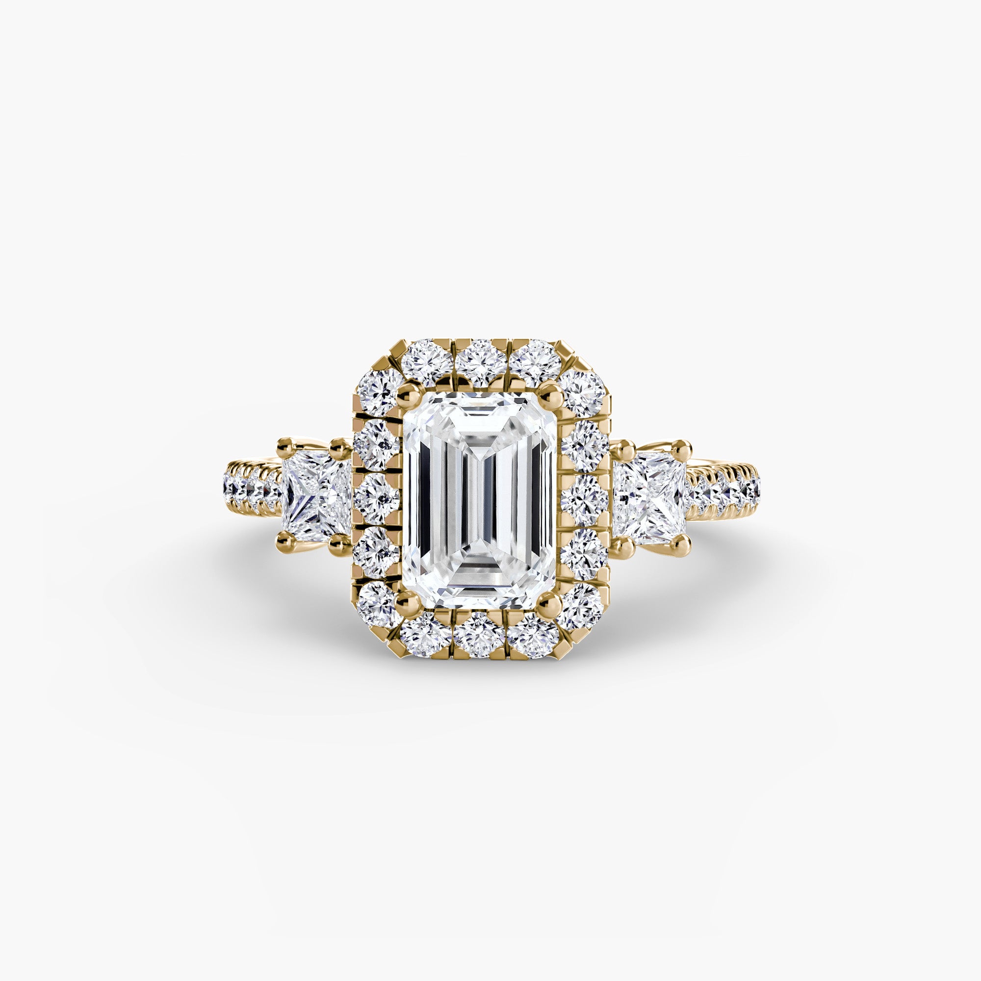 Anello trilogy con halo luminoso — montatura, 2,4 mm