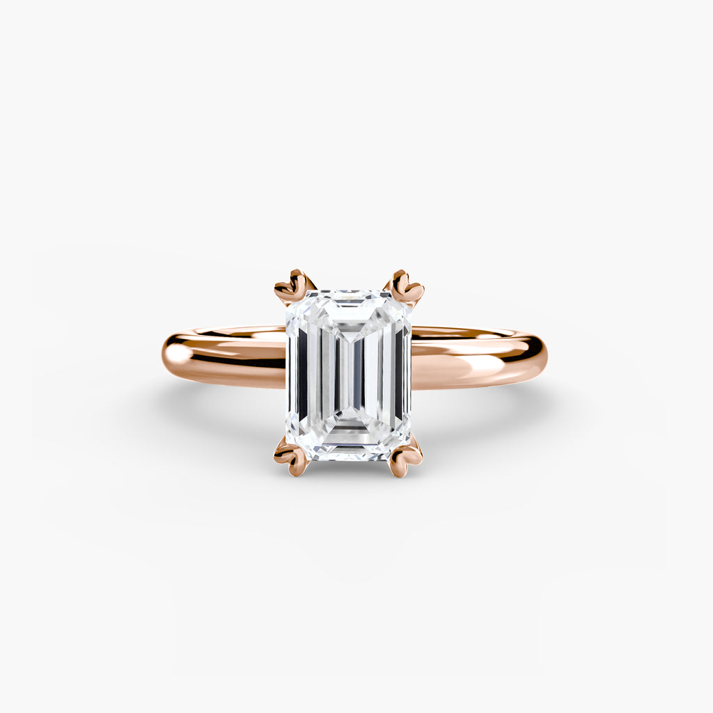 Anello solitario classico — montatura, gambo 2,4 mm