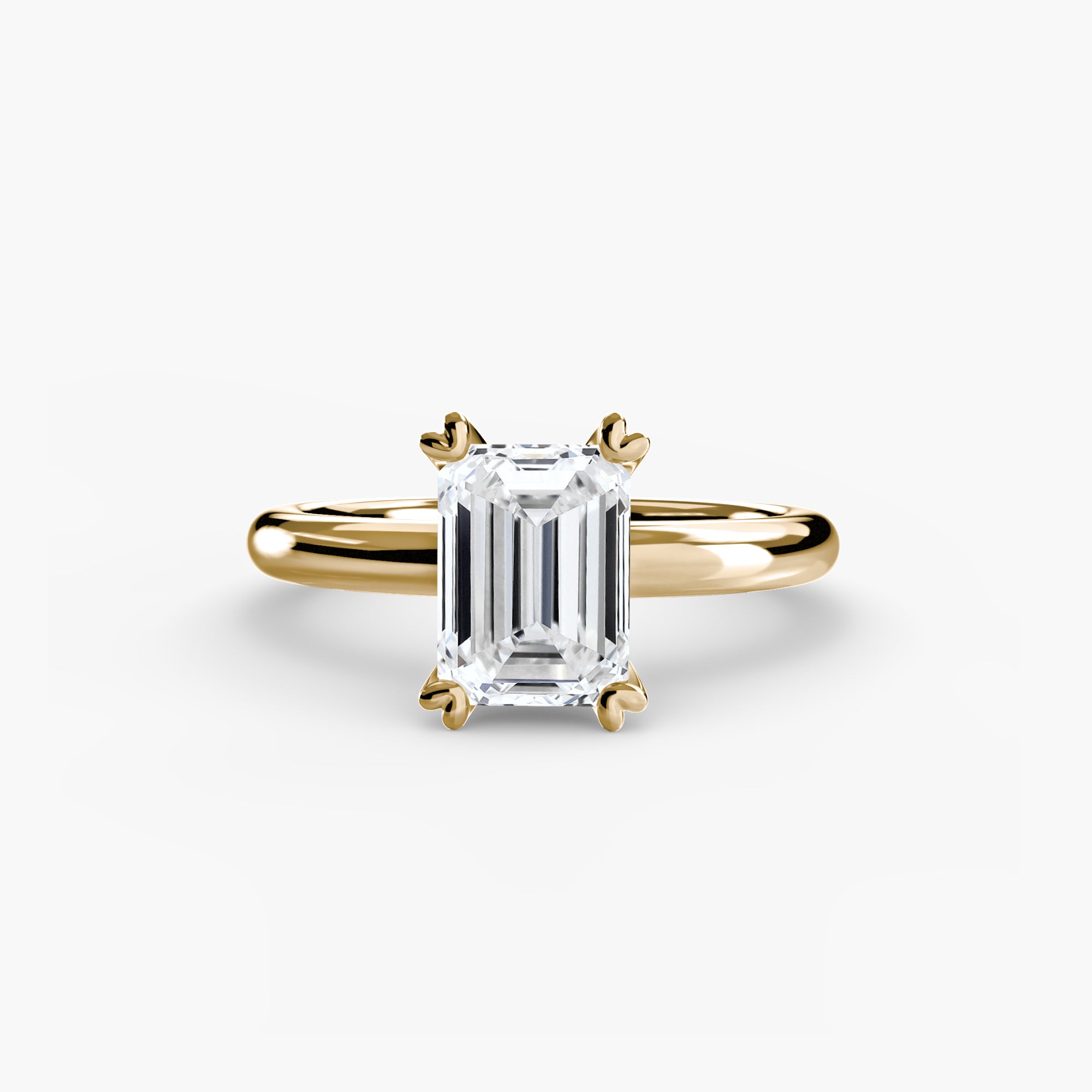 Anello solitario classico — montatura, gambo 2,4 mm