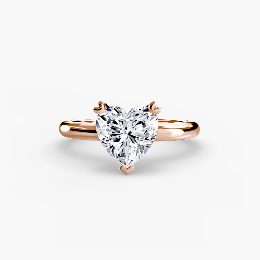 Anello solitario classico — montatura, gambo 2,4 mm