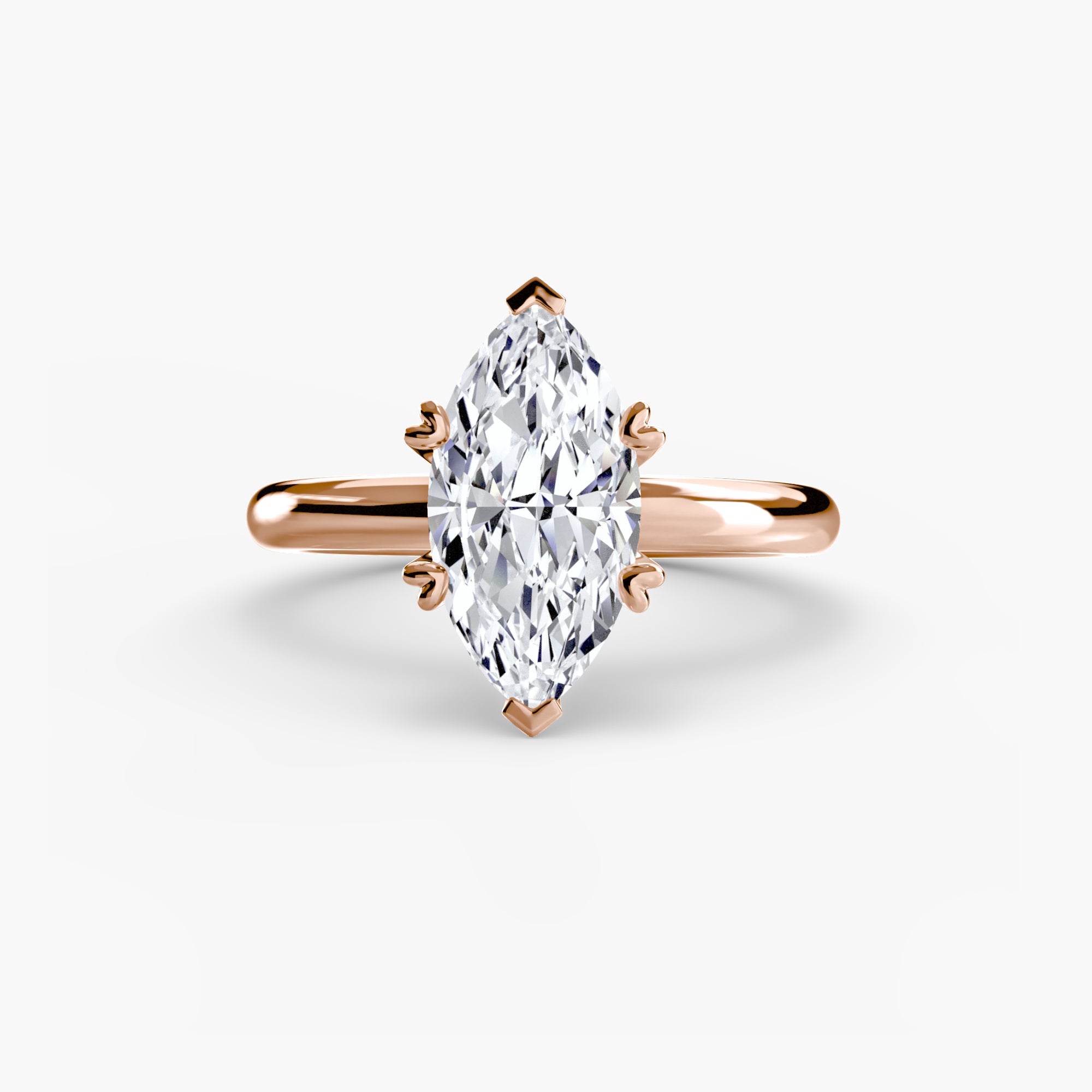 Anello solitario classico — montatura, gambo 2,4 mm