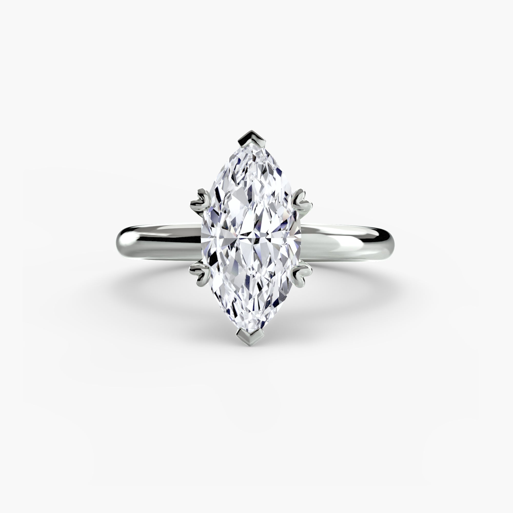 Anello solitario classico — montatura, gambo 2,4 mm