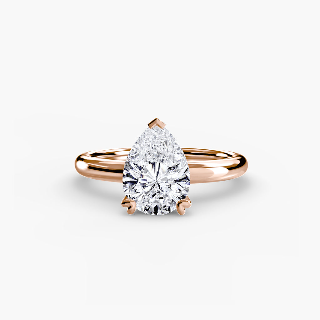 Anello solitario classico — montatura, gambo 2,4 mm