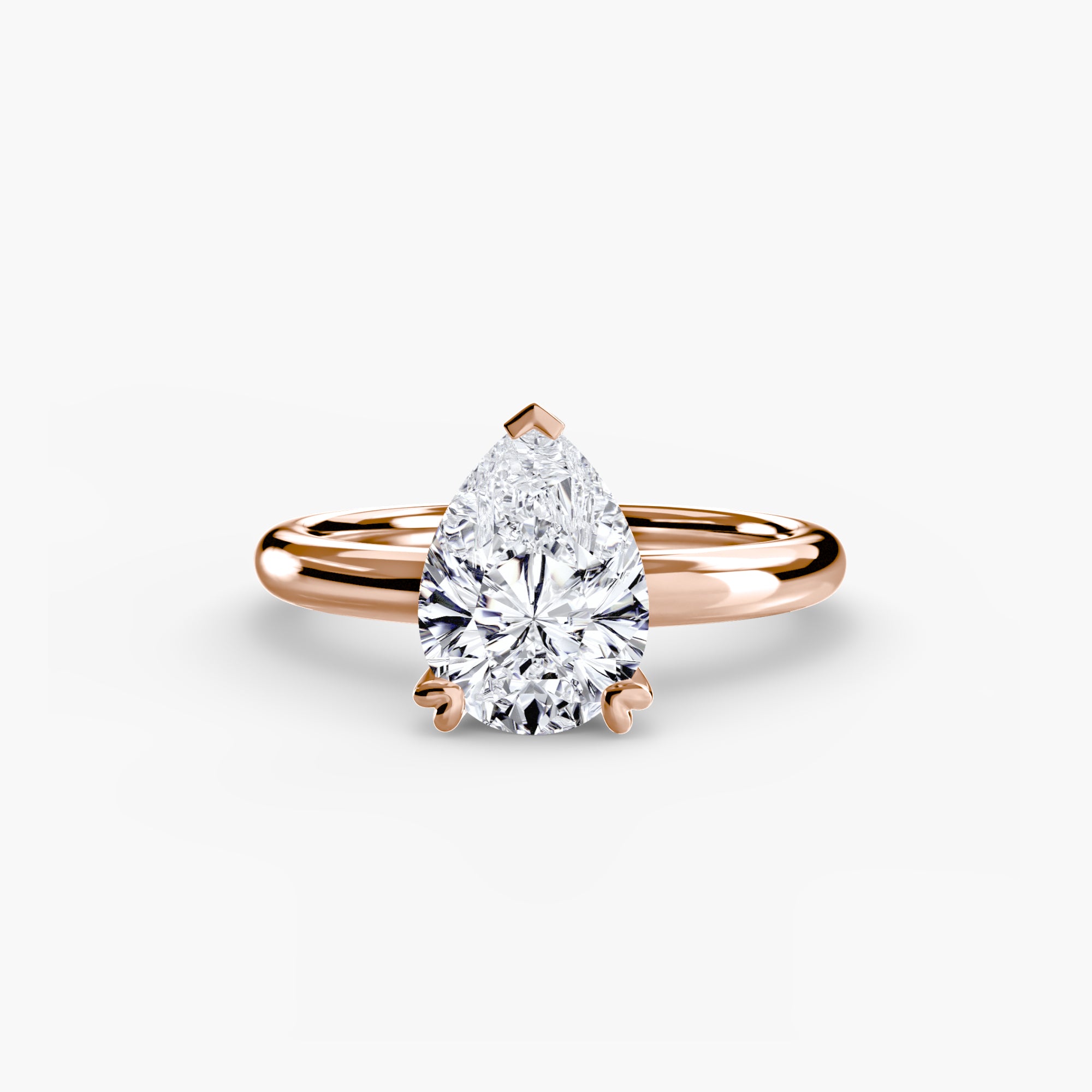 Anello solitario classico — montatura, gambo 2,4 mm