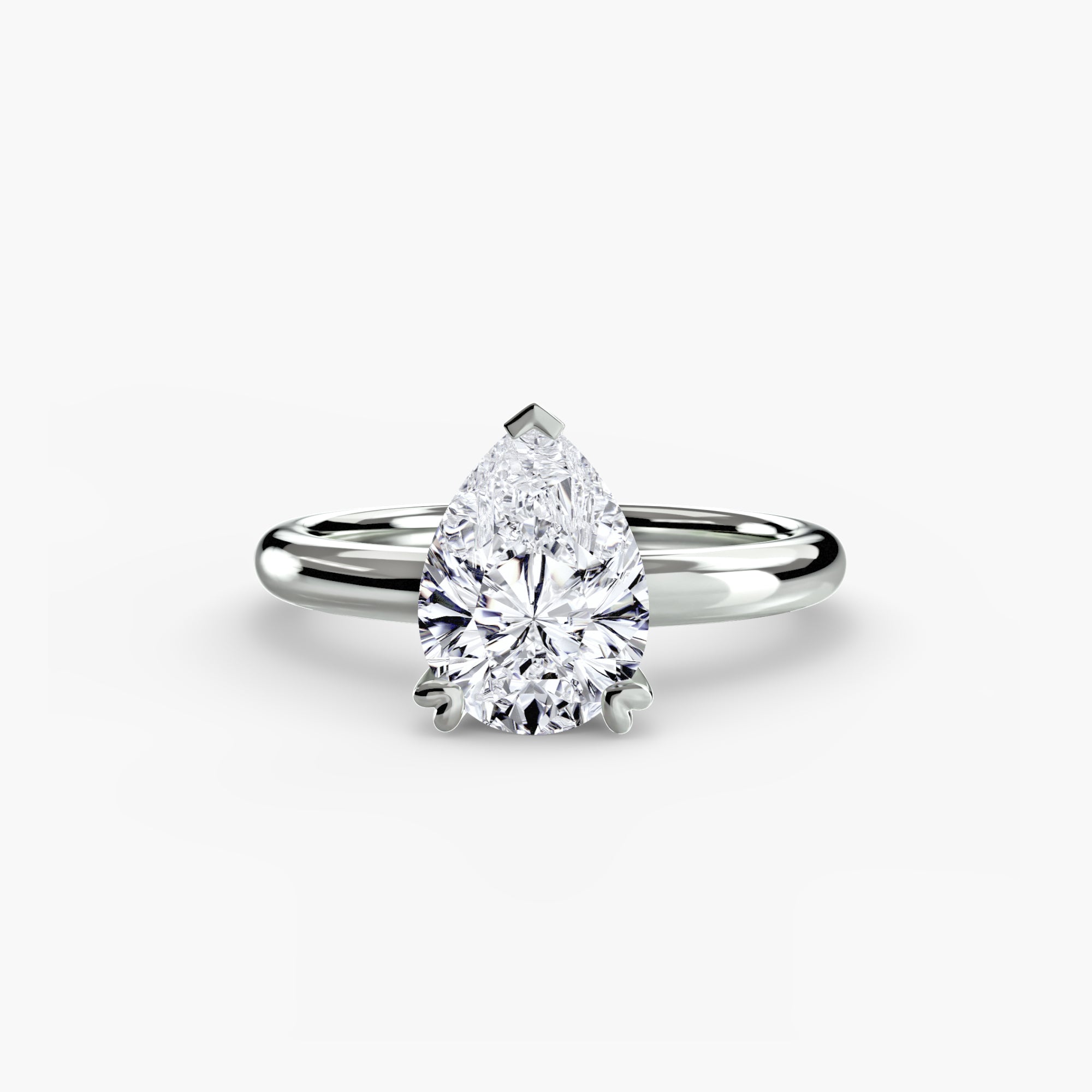 Anello solitario classico — montatura, gambo 2,4 mm