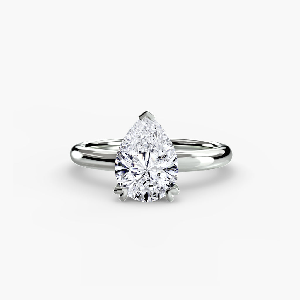 Anello solitario classico — montatura, gambo 2,4 mm