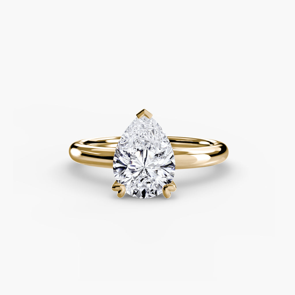 Anello solitario classico — montatura, gambo 2,4 mm
