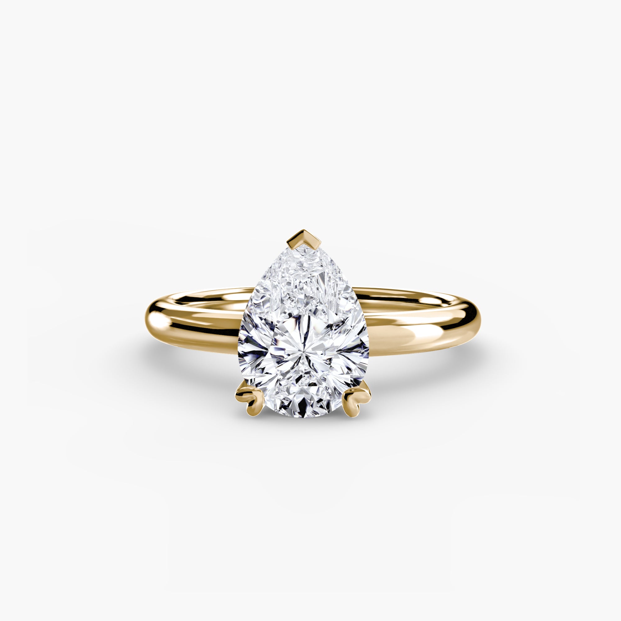 Anello solitario classico — montatura, gambo 2,4 mm