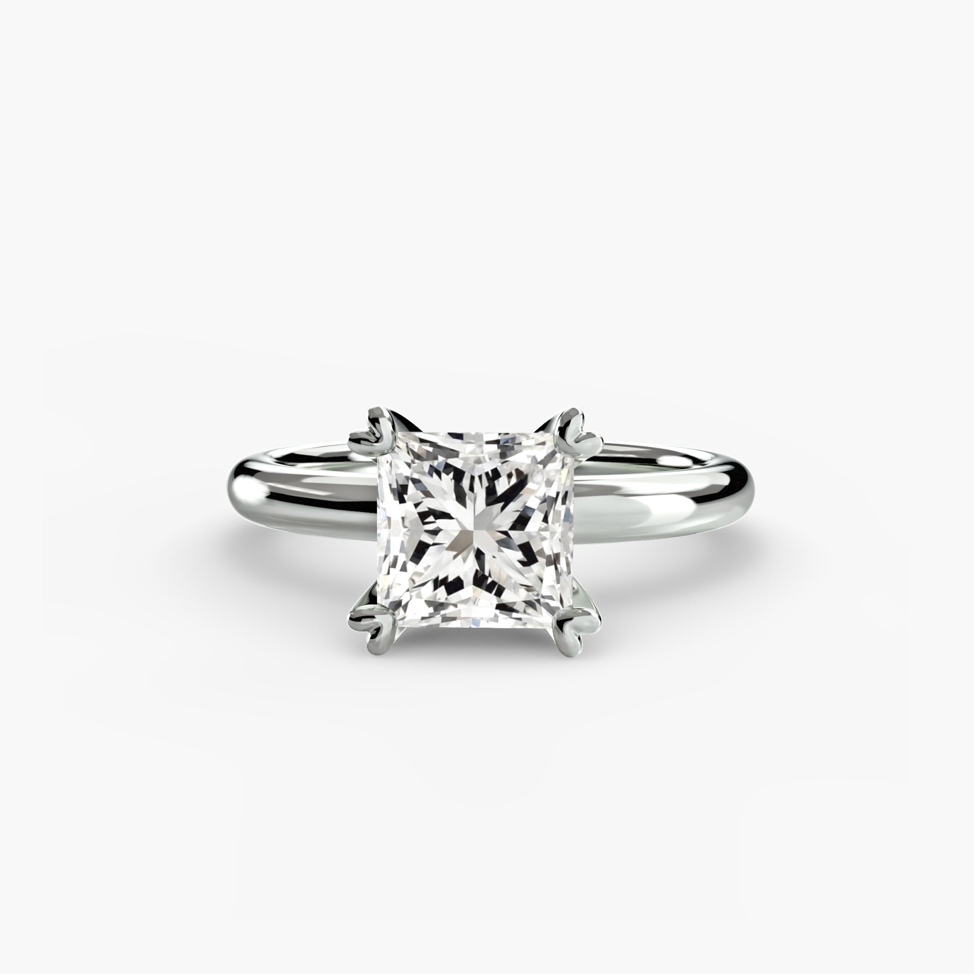 Anello solitario classico — montatura, gambo 2,4 mm
