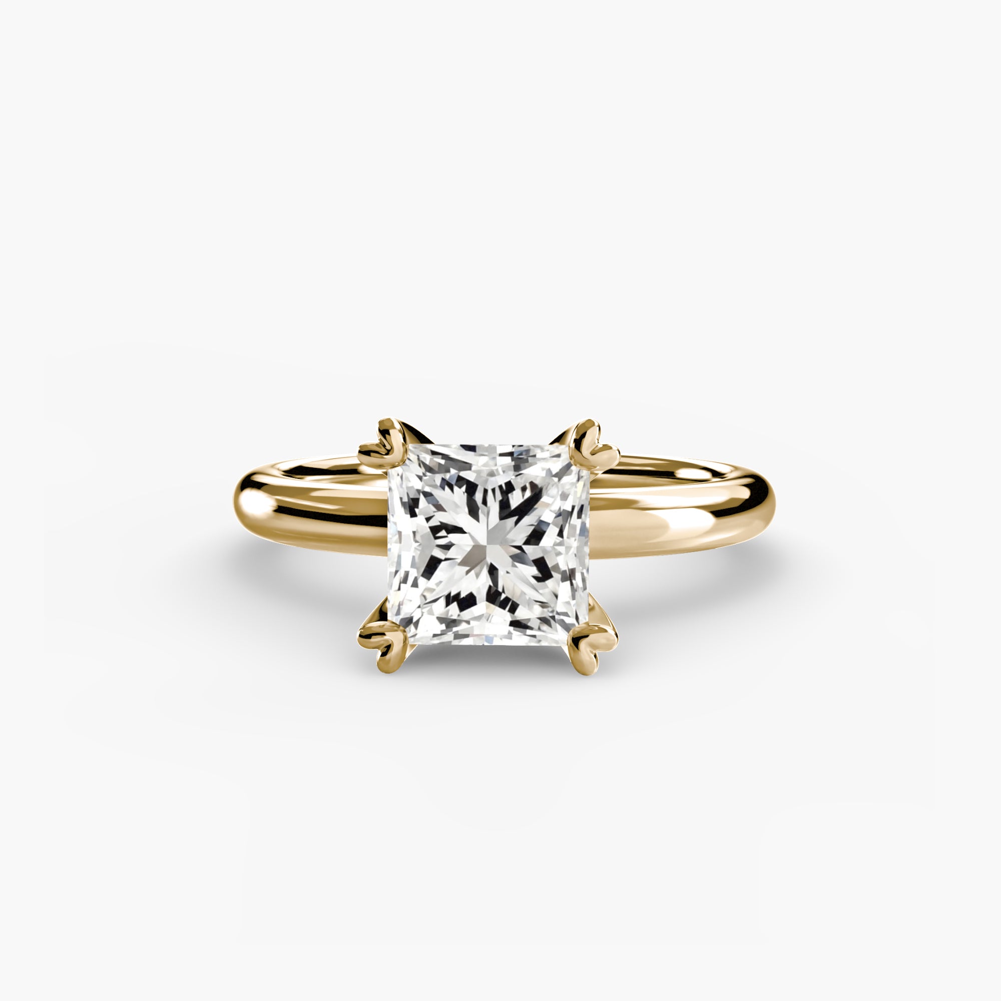 Anello solitario classico — montatura, gambo 2,4 mm